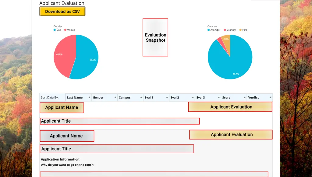 Application Snapshot