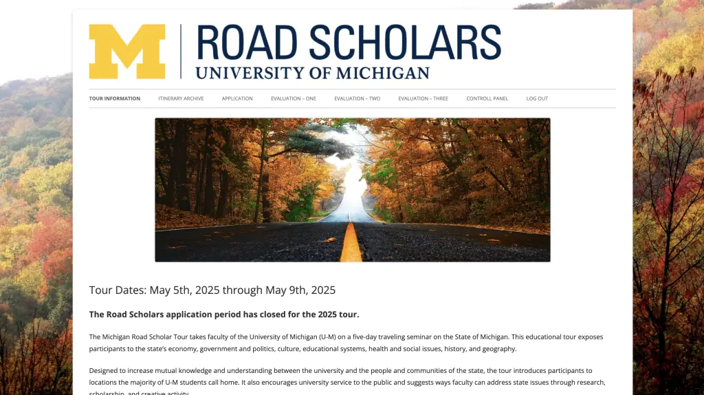 Michigan Road Scholars Application